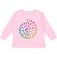 thumbnail image 3 of Inktastic Pi Day Pi Numerals in Rainbow Spiral Boys or Girls Long Sleeve Toddler T-Shirt, 3 of 5