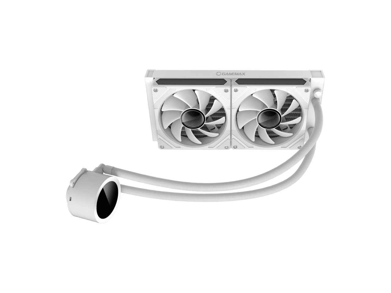 GAMEMAX IceBurg 240 Digital WH, Liquid CPU Cooler 240mm Addressable ARGB Pump Fans 245W TDP AIO Water Cooler,  Supports Intel LGA 1851/1700, AMD AM5/AM4
