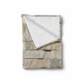 thumbnail image 2 of Ivory Soft Flannel Fleece Throw Blanket, Urban Brick Wall Background Modern and City Life Surface Print, Cozy Plush for Indoor and Outdoor Use, 50" x 70", Cream Beige Tan, by Ambesonne, 2 of 6