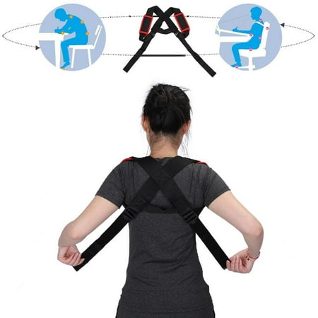 Mens Neck Brace - TMISHION Posture Corrector, Adjustable Shoulder Chest Clavicle Correction Straighten Upper Back Band Prevents Slouching Relief Neck Pain for Men or Women Brace Strap