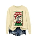 thumbnail image 4 of Karight Ugly Christmas Sweaters for Women, Santa Graphic Crewneck Long Sleeves Knit Pullover Tops Soft Warm Sweatshirts, 4 of 9