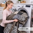 thumbnail image 7 of Korean Mink Blanket Queen Size, Animal Print - Thick Heavy Korean Blanket - 5 LB Heavy Fleece Mink Style, 95"x 79", (Multi Animal), 7 of 7