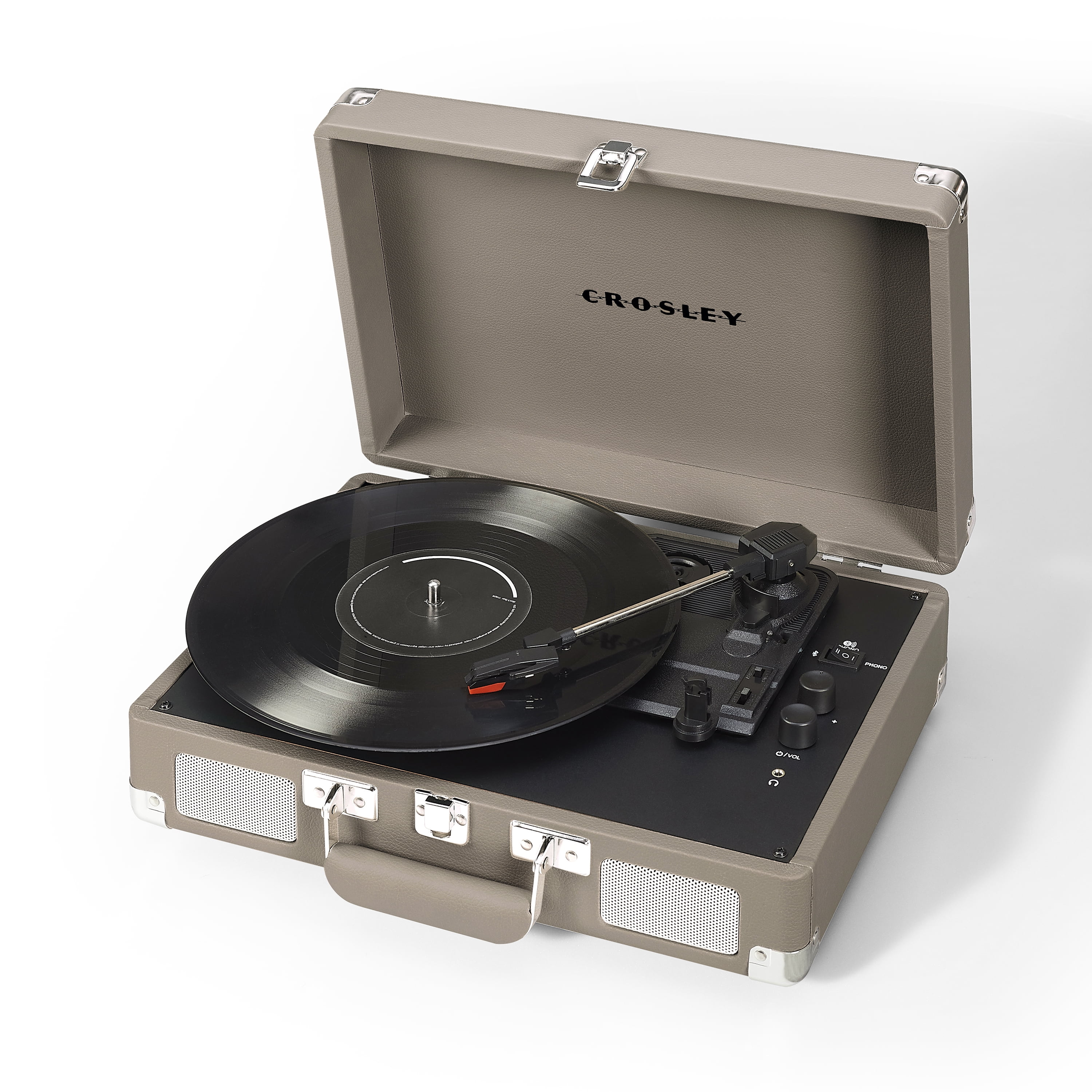 Crosley Cruiser Plus Vinyl Record Player with Speakers and Wireless Bluetooth - Audio Turntables