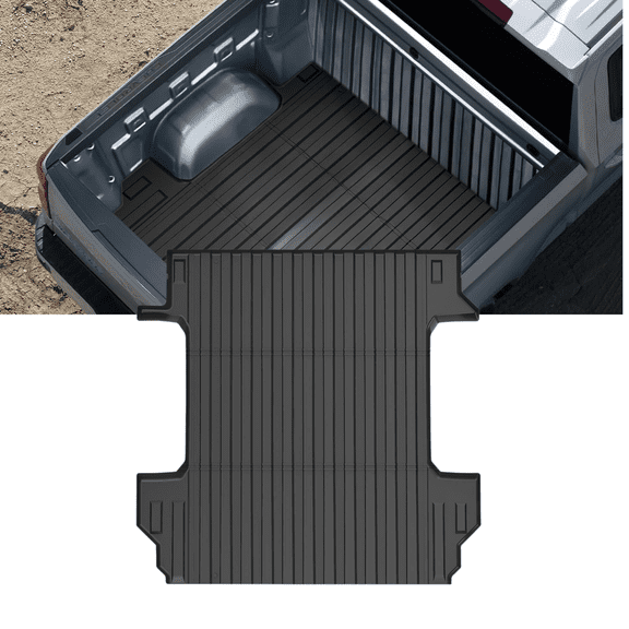 Nilight 5.8FT Truck Bed Mat for Chevy Silverado & GMC Sierra 1500 2019–2025, TPE Short Bed Cargo Liner with Anti-Slip Surface, All-Weather Protection