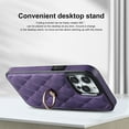 thumbnail image 5 of Case for iPhone XS Max,Decase PU Leather Shockproof Case Business Vintage Elegant Protective Back Phone Shell With Ring Kickstand Holder,for iPhone XS Max - purple, 5 of 7