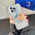 thumbnail image 3 of Funda de teléfono con pintura al óleo INS, nubes, cielo azul, para iPhone 13, 12, 11 Pro Max, X, XR, XS Max, 14 Plus, Graffiti, transparente, suave, a prueba de golpes, 3 of 4