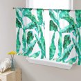 thumbnail image 3 of Sheer Curtains 45 inches Long, Tropical Plant Banana Leaf Texture Water Color Light Filtering Sheer Window Curtains Rod Pocket Voile Drapes for Bedroom Living Room, 52"W x 45"L 2 Panels, 3 of 7