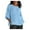 A1 Light Blue, variant on Women's Linen Tops Shirts 3/4 Sleeve Lightweight Flowy Blouses Dressy Shirts Oversized Blouse Tunic Top Plus Size Gauze Cotton Blouse Peasant Shirts Trendy Retro Blouse V Neck Black L