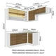 thumbnail image 4 of Cocina Integral Completa Esquinera Madesa Glamy 349cm 06 - Blanco/Marrón Madesa GCGL349006, 4 of 5