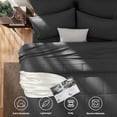 thumbnail image 2 of King Size Comforter Set Dark Grey, 7 Pieces Bed in a Bag, Grey Size, All Season Bedding Sets with Stitch Quilted Comforter, Flat Sheet, Fitted Pillowcases, 2 of 4