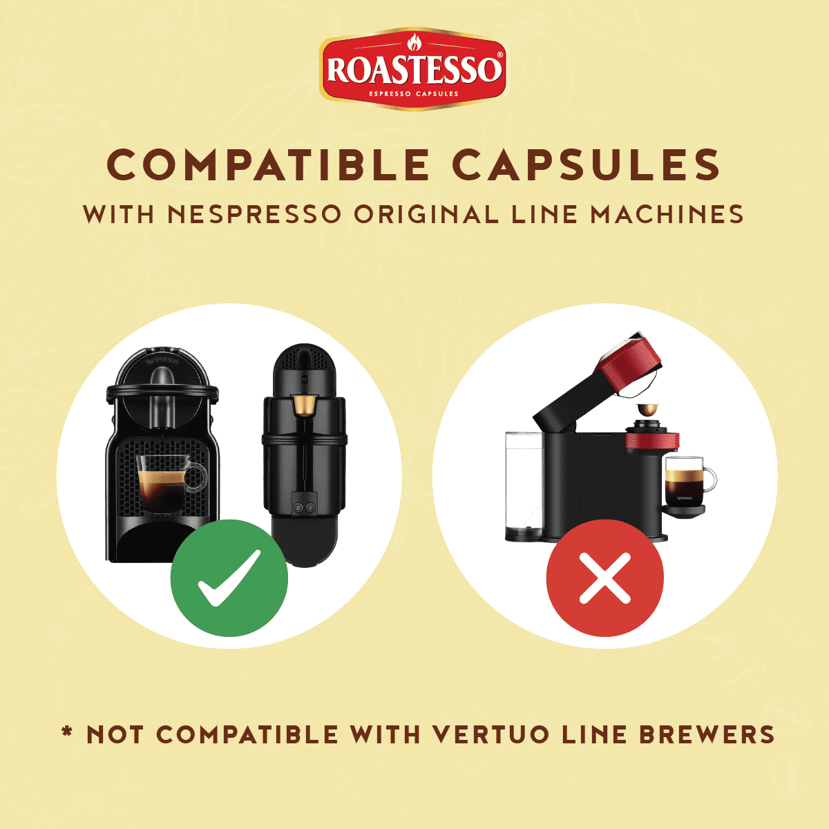 Roastesso Coffee Natural French Vanilla Flavored Nespresso Capsules Compatible OriginalLine Espresso Pods, Intensity 7 (40 Count)