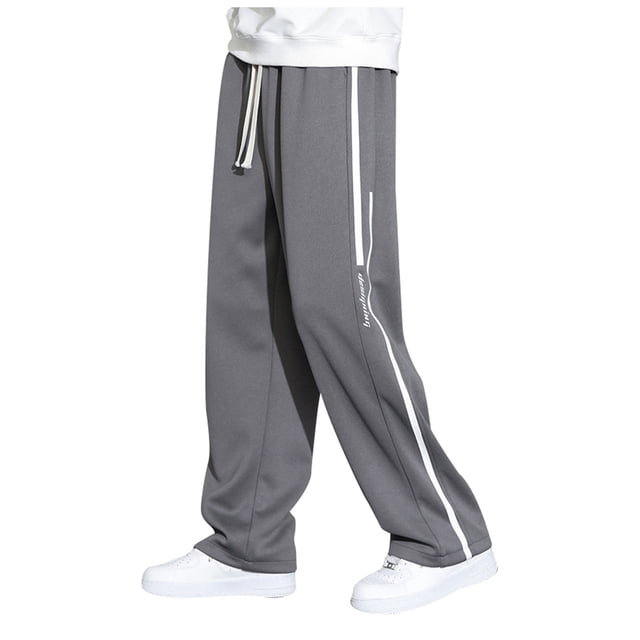 WEAIXIMIUNG Pantalon Extensible pour Homme Pantalon de Survêtement pour Homme Jambe Droite Pantalon Décontracté Pantalon Ample Jambe Grand Pantalon de Survêtement