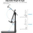 thumbnail image 4 of Cell Phone Stand, Adjustable Foldable Cell Phone Holder for Desk Universal Phone Cradle Desktop Stand Compatible with iPhone 12 11 pro Samsung SE Mobile Phones-Green, 4 of 7