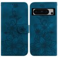 thumbnail image 2 of Compatible avec Google Pixel 8 Pro Étui Portefeuille Embossé Lily avec Porte-Cartes Étui à Rabat en Cuir PU, 2 of 5