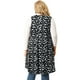 thumbnail image 5 of Women's Plus Size Vest Open Front High Low Skull Sleeveless Cardigans Black 2X, 5 of 7