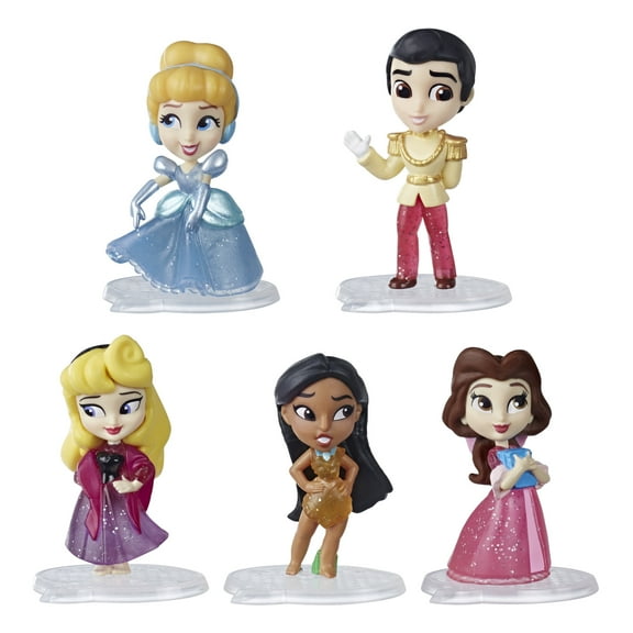 Disney Princess Comics Glitter Doll Playset, 5 Pieces