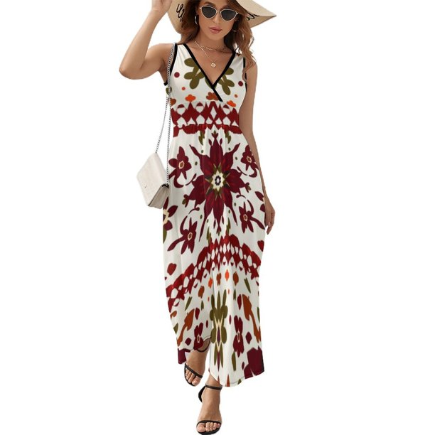 Bohemian Pattern Vestido Sin Mangas , Vestidos De Lujo Para Ocasiones Oficiales