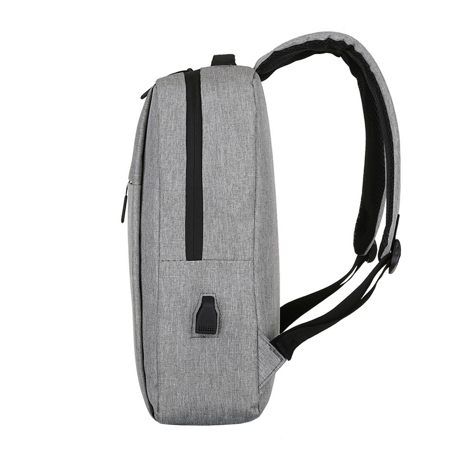 Novaa Bags 16" Slim Casual Waterproof Laptop Backpack with USB Charging Port Gray - image 4 of 5