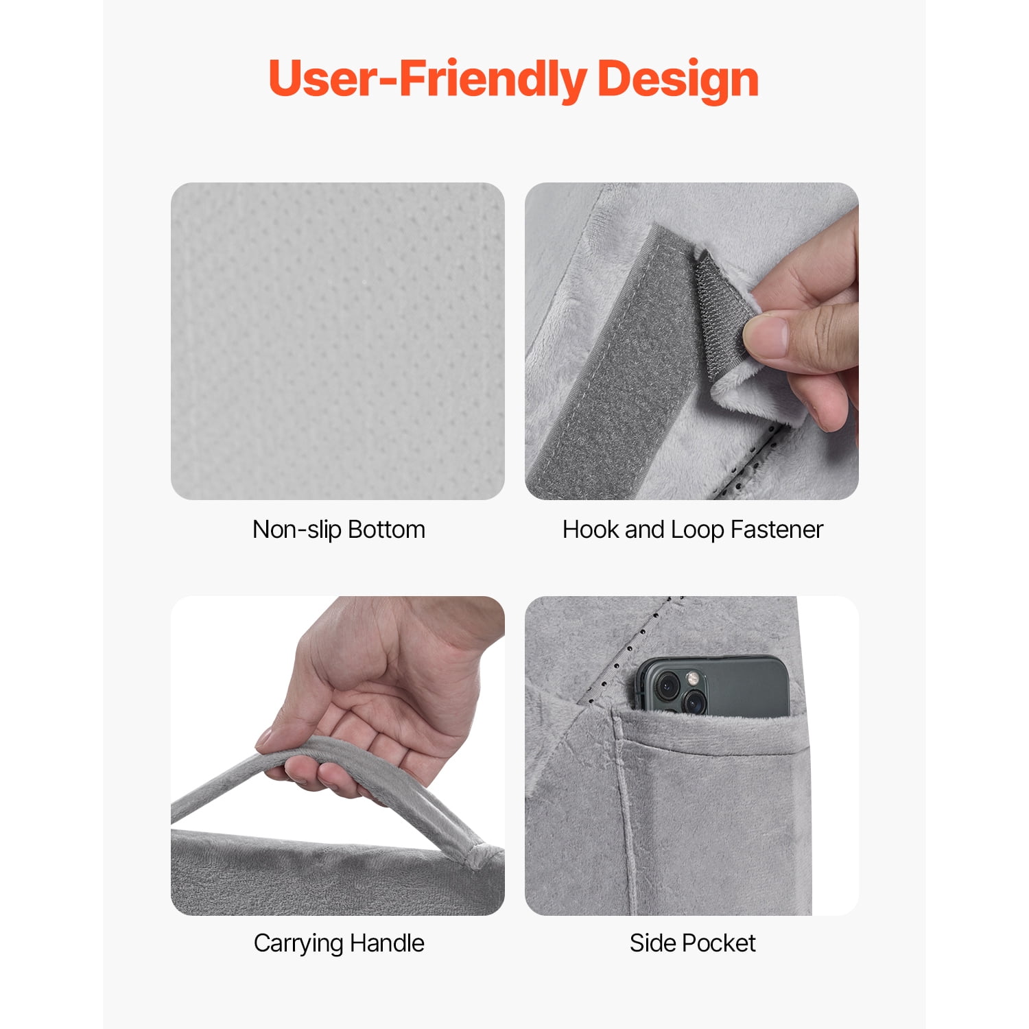 KFFKFF Sleep Aid Pillow, Set of 4, Customizable Orthopedic Bed Wedge, Assists Arm Leg Neck Shoulder, Post-Operative Comfort Pillow for Back Discomfort, Digestive Issues, Snoring Mitigation