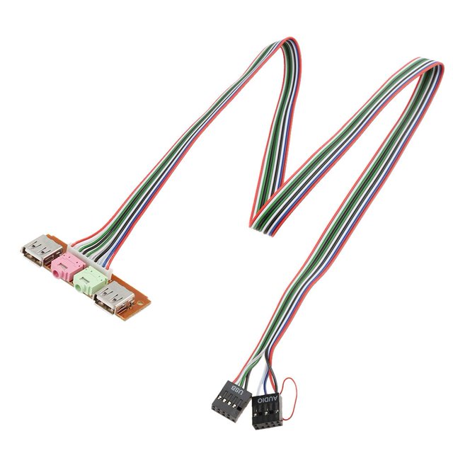 Panel Frontal Audio/USB Dual Con Cables para Sistemas Computadora Y PC