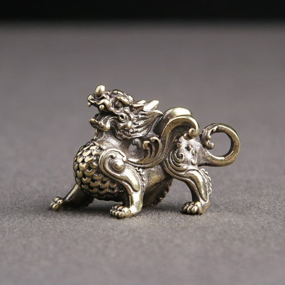 Soimiss 4Pcs Retro Key Pendant Golden Copper Car Key Tag for Family Members