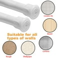 thumbnail image 6 of DIY.STORE 8 Pcs Spring Tension Curtain Rods, Adjustable Expandable Spring Loaded Tension Rods For Window, Bathroom, Cupboard,Kitchen(28"-48"; White), 6 of 7