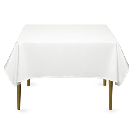 Color White China Lann's Linens - Square Premium Tablecloth for Wedding / Banquet / Restaurant - Polyester Fabric Table Cloth (Multiple Colors) ()