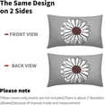 thumbnail image 5 of Burgundy White Daisy Pillow Covers 12x20 Set of 2 Spring Summer Grey Colored Decorative Throw Pillows Outdoor Modern Art Flower Pillowcase Lumbar Linen Cushion Case for Home Sofa Couch Bed, 5 of 6