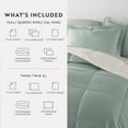 thumbnail image 3 of Noble Linens 7 Piece Bedding Bundle, Reversible Comforter and Patterned Sheet Set, Full, 3 of 7
