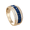 Gold Plated Blue, variant on Women Full Cubic Zirconia Statement Rings Eternity Sparkly Crystal Promise Engagement Ring Gold Plated Rainbow Size 9