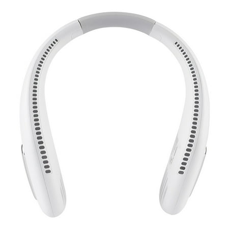 

Bladeless Neck Fan Leafless Around Neck Face Fans Around Neck Battery Operated Speed Adjustable Tiny 2400mAh Headphone Design Hanging USB Rechargeable 360°Adjustable Last for 3-8 Hours