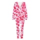 thumbnail image 5 of Pntutb Mujer Abotonado Funcional Abotonado Solapa Adultos Amor Estampado Mono Pntutb Pntutb-8092, 5 of 6