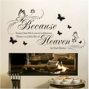 Witkey Because Someone We Love is in Heaven Quotes Wall Stickers Decal Room Decor DIY