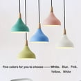thumbnail image 3 of Kiven Plug-in Pendant with 15ft UL Dimmable Light Triangle Iron Art Shade Pendant Light with Smart Dimmer Switch with Set Time, Bulb Not Include - 1Pack (Macaron White), 3 of 8