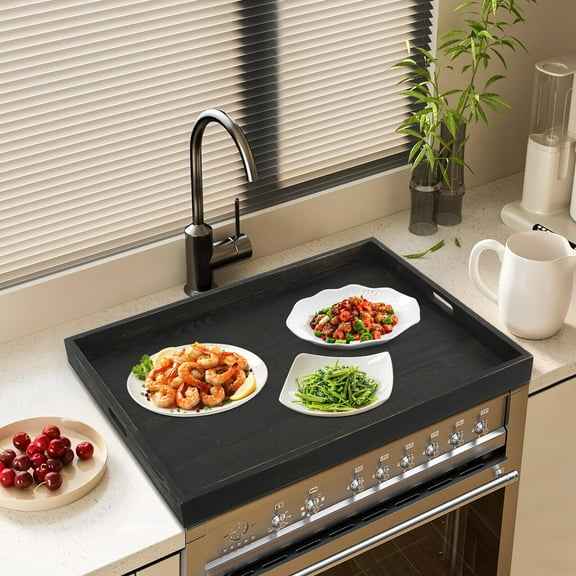Noodle Board Stovetop Cover Decorative Oversized Kitchen Serving Tray 30" x 22"