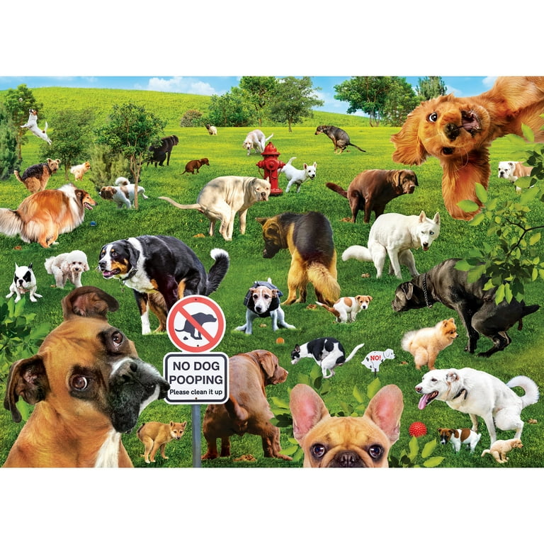 Dogs Pooping Puzzle 1000 PIECE JIGSAW Puzzle For Adults, Family