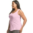 thumbnail image 2 of Hanes Just My Size Women’s Cotton Jersey Tank, Shirttail Hem (Plus ) Paleo Pink 3X, 2 of 3