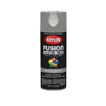 6pk Krylon K02726007 Paint Primer Spray Paint, Vintage Gray, 12 oz