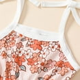 thumbnail image 6 of Black Long Sleeve Bodysuit Baby Girl Girl Romper Summer Short Jumpsuit V-neck Adjustable Spaghetti Straps Side Pockets Outfits 5-14 Years Old Toddler Jumpsuit Girl, 6 of 7