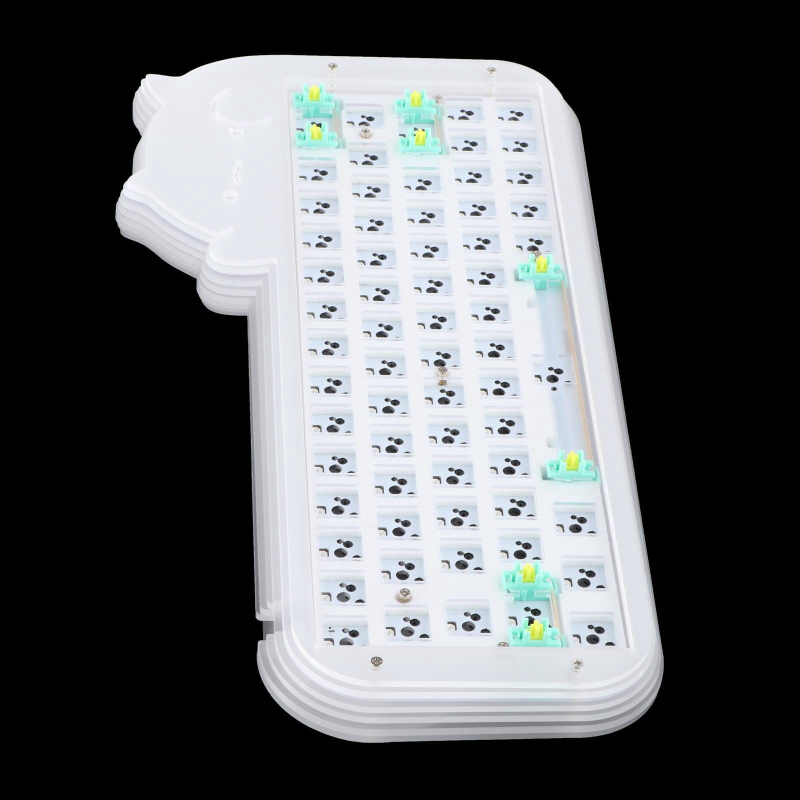 Mechanical Keyboard DIY Kit Hot Swap Switches Backlit RGB 65% 64 Keys Wired Cute
