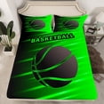 thumbnail image 2 of Feelyou Cartoon Green Basketball Full Size Sheets, Neon Abstract Ombre Bed Sheets, Teens Kids Boys Girls Sheet Sets, Luxury Bedroom Decor, 4 Pieces, 2 of 7