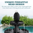 thumbnail image 6 of Magic Union Garden Water Fountain Outdoor, 47.3" High Large Roman Italian Indoor Waterfalls, 3-Tier Standing Water Feature Fountains w/Pump & Pineapple Top for Outside Patio, Yard and Lawn, 6 of 9