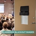 thumbnail image 4 of Classroom 100% Linen Blackout French Door Curtains, Classroom Door Window Cover, Privacy Shades Thermal Insulated Small Window Covering, 1 Panel, W8 X L36 Inch, Black, 4 of 9