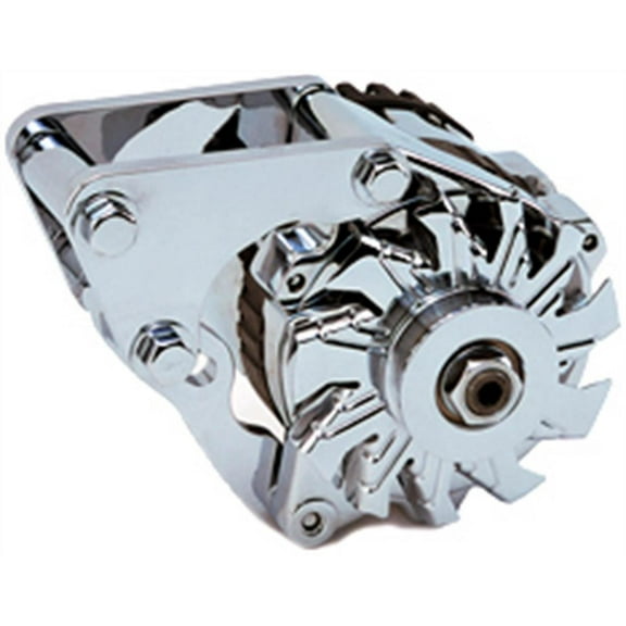 Powermaster 8-27926 Snug-Fit Chrome Alternator, 100 Amp Fits select: 1988-1995 CHEVROLET GMT-400, 1967-1969 CHEVROLET CAMARO
