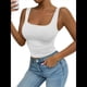 thumbnail image 1 of Camiseta Básica de Verano Sin Mangas con Cuello Cuadrado y Fruncido para Mujer. S, 1 of 9