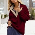 thumbnail image 4 of Women's T-shirts Sweatshirt For Women Oversized Casual Long Sleeve Button Neck Pullover Tops Fashion Outfits Clothes T-shirts, 4 of 6
