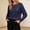 Blue, variant on Women Sparkly Knit Top, Fall Crew Neck Sequin Vertical Striped Ribbed Long Sleeve Casual Sweater