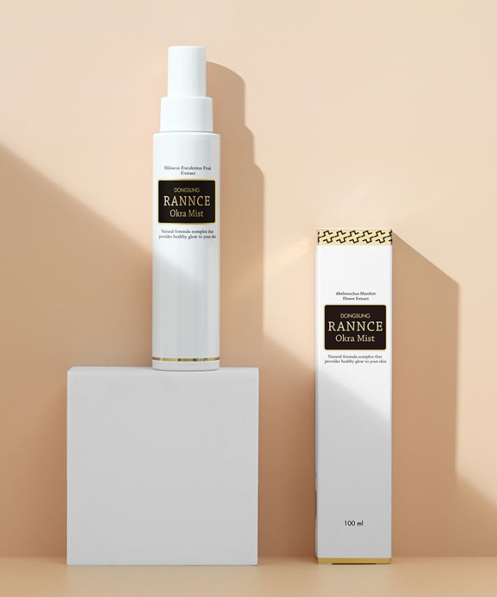 Dongsung Rannce Okra Mist for Face Skin that provides Nutrition and Softness to the Skin with Abelmoschus Manihot Flower Extract and Helps to Hydrate Skin with Okra Fruits Extract.- 3.38 fl oz (100ml)
