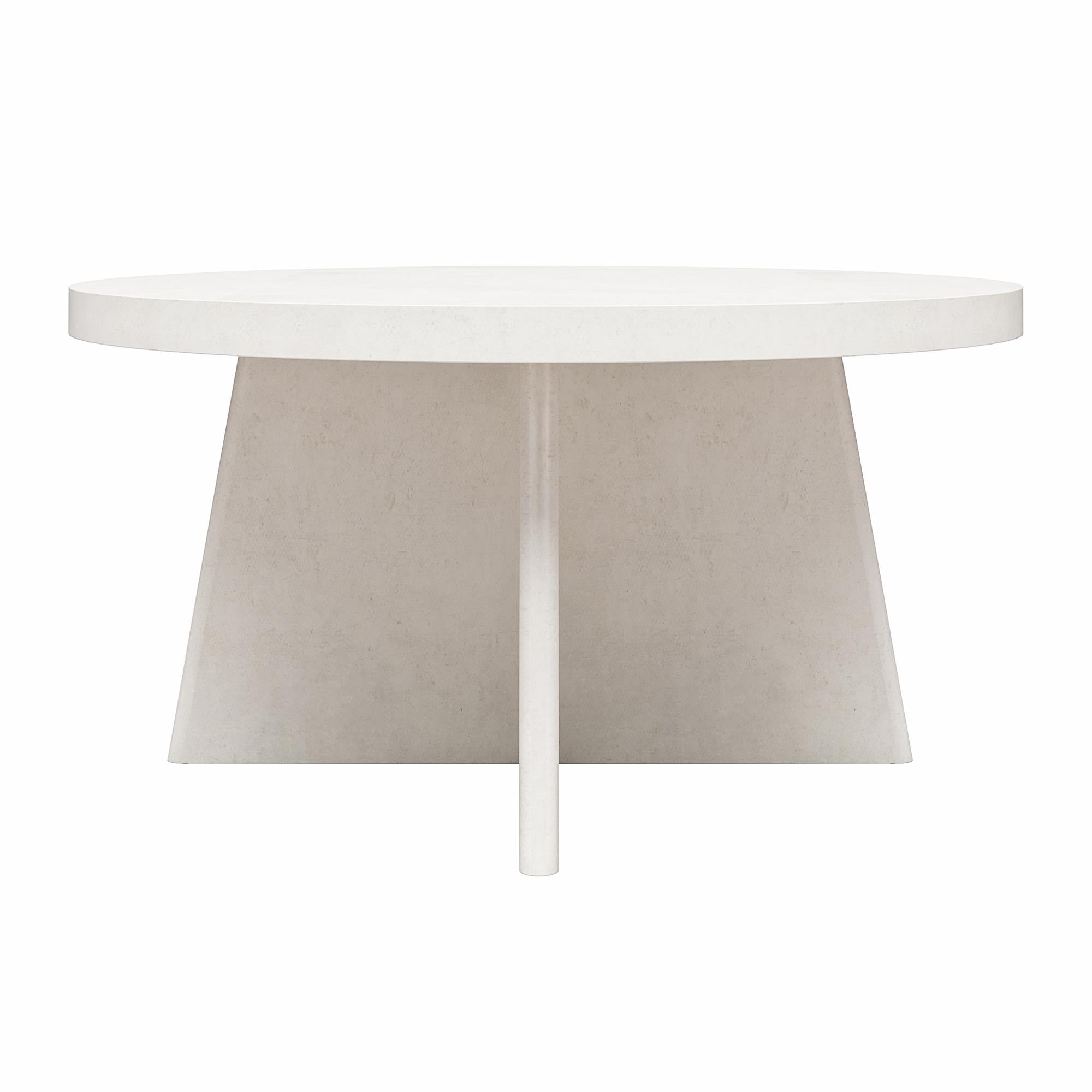 Queer Eye Liam Round Coffee Table, Plaster | BigEasyMart.com