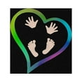thumbnail image 2 of CafePress - Baby Hands And Feet In Heart Maternity T Shirt - Maternity Dark T-Shirt, 2 of 3
